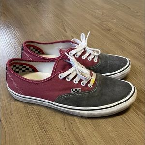 Vans Pro Burgundy and Grey Size11